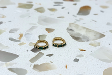 Load image into Gallery viewer, Deco Huggie Hoops