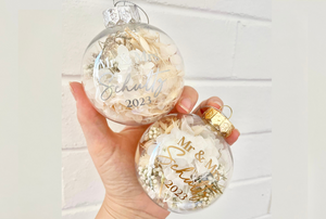 Personalised Floral Baubles
