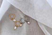 Load image into Gallery viewer, Bianca Freshwater Pearl Hoops