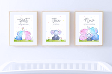 Load image into Gallery viewer, Baby Prints - Elephant Family Set of 3